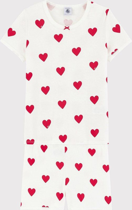 Petit Bateau - Pyjacourt - Meisjes - Hartje - Katoen - Korte Mouwen