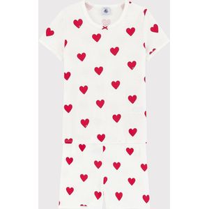 PETIT BATEAU - Pyjashort 2-delig - Violet - Katoen - Hartenprint