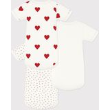 Petit Bateau - Rompertjes - Multi - Katoen - Set van 3 met Lange Mouwen