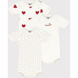 Petit Bateau - Rompertjes - Multi - Katoen - Set van 3 met Lange Mouwen