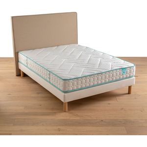 Schuimmatras, groot comfort+Visco Le Tout Tonique MERINOS.  materiaal. Maten 120 x 190 cm. Wit kleur