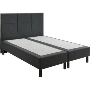 Ensemble Boxspring enchanteur 3 in 1 EPEDA. Geen latten / met veren materiaal. Maten 2 x 100 x 200 cm. Grijs kleur