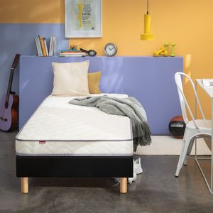 Gerolde matras Positive Bed+beddenbodem MERINOS. Multiplex materiaal. Maten 90 x 190 cm. Grijs kleur