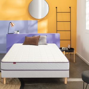 Cool Morning opgerolde matras+beddenbodem in kit MERINOS. Multiplex materiaal. Maten 140 x 190 cm. Grijs kleur