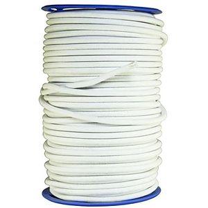 Wit elastisch bungeekoord - 20 meter - Professionele kwaliteit - TECPLAST 9SW - Spanner voor dekzeil met een diameter van 9 mm
