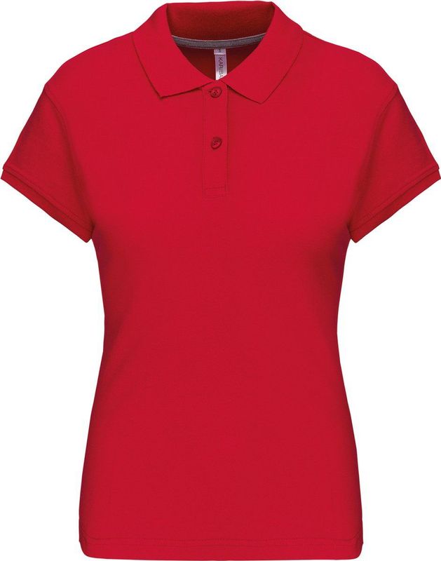 Kariban Damespolo korte mouwen K242 - Red