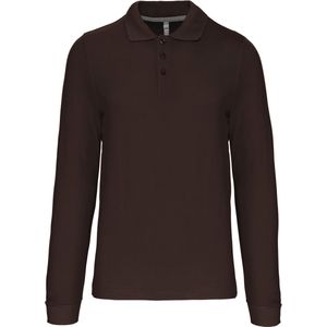 Kariban Polo lange mouwen K243 - Chocolate