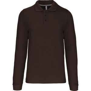 Kariban Polo lange mouwen K243 - Chocolate - XXL