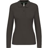 Kariban - K244 - Damespolo - Dark Grey - Lange Mouwen
