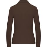 Kariban - K244 - Damespolo - Chocolate - Lange Mouwen