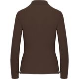 Kariban - K244 - Damespolo - Chocolate - Lange Mouwen