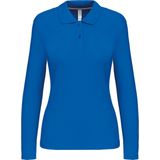 Kariban - K244 - Damespolo - Light Royal Blue - Lange Mouwen