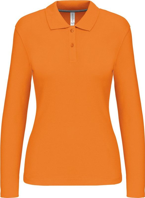 Kariban - K244 - Damespolo - Oranje - Lange Mouwen