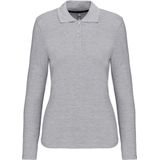 Kariban - K244 - Damespolo - Oxford Grey - Lange Mouwen