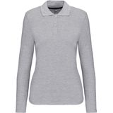 Kariban - K244 - Damespolo - Oxford Grey - Lange Mouwen