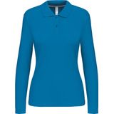 Kariban - K244 - Damespolo - Tropical Blue - Lange Mouwen