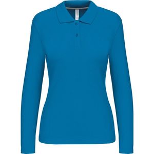 Kariban - K244 - Damespolo - Tropical Blue - Lange Mouwen