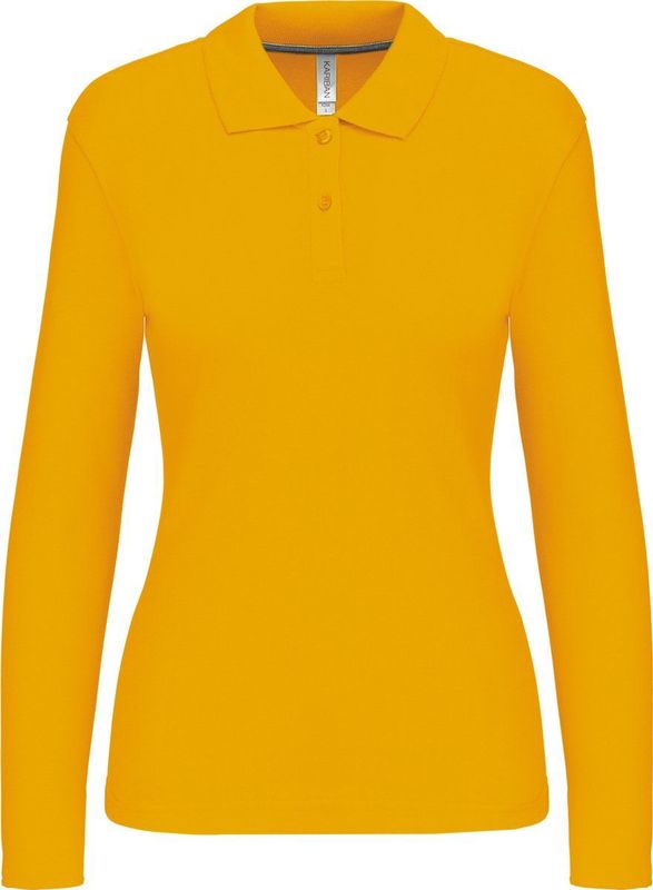 Kariban - K244 - Damespolo - Geel - Lange Mouwen