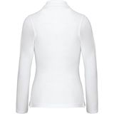 Kariban - K244 - Damespolo - Wit - Lange Mouwen