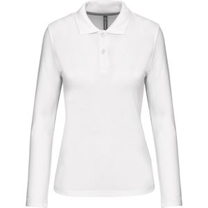 Kariban - K244 - Damespolo - Wit - Lange Mouwen