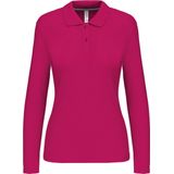 Kariban - K244 - Damespolo - Fuchsia - Lange Mouwen