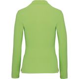 Kariban - K244 - Damespolo - Lime - Lange Mouwen