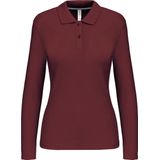 Kariban - K244 - Damespolo - Wine - Lange Mouwen