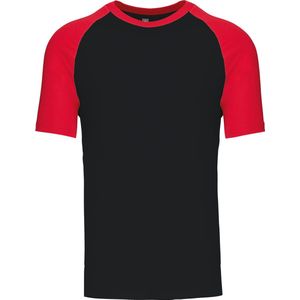Kariban Baseball - Tweekleurig t-shirt K330 - BLACK RED