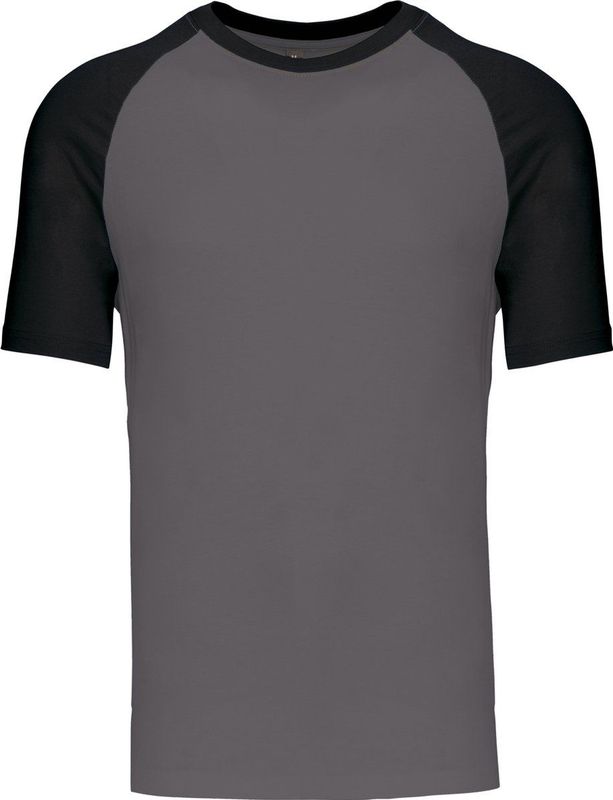 Kariban Baseball - Tweekleurig t-shirt K330 - Slate Grey Black