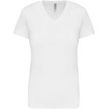 Kariban Dames T-shirt V-hals Korte Mouwen K381 - White