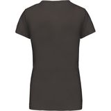 Kariban Dames T-shirt V-hals Korte Mouwen K381 - Dark Grey