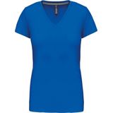 Kariban Dames T-shirt V-hals Korte Mouwen K381 - Light Royal Blue