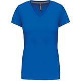 Kariban Dames T-shirt V-hals Korte Mouwen K381 - Light Royal Blue