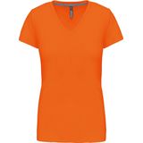 Kariban Dames T-shirt V-hals Korte Mouwen K381 - orange