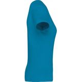 Kariban Dames T-shirt V-hals Korte Mouwen K381 - Tropical Blue