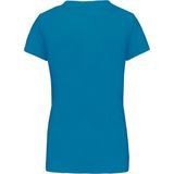 Kariban Dames T-shirt V-hals Korte Mouwen K381 - Tropical Blue