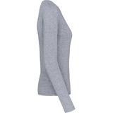Kariban - K382 - T-shirt - Oxford Grey - V-hals - Lange Mouwen