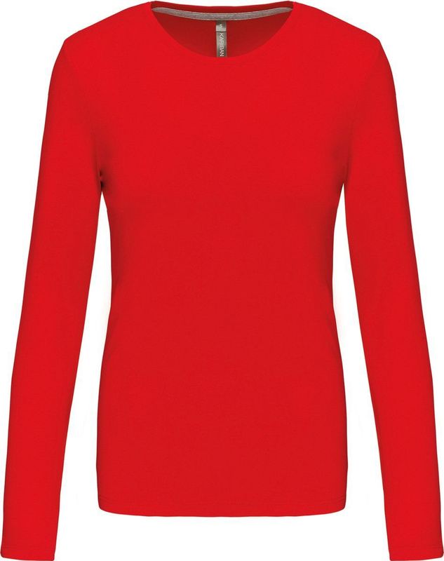 Kariban - K383 - T-shirt - Rood - Lange Mouwen