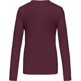 Kariban Dames T-shirt V-hals Korte Mouwen K381 - Wine
