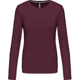 Kariban Dames T-shirt V-hals Korte Mouwen K381 - Wine