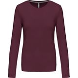 Kariban Dames T-shirt V-hals Korte Mouwen K381 - Wine
