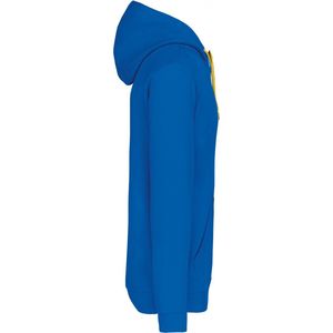 Kariban Hooded sweater met contrasterde capuchon K446 - Light Royal Blue / Yellow