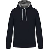 Kariban Hooded sweater met contrasterde capuchon K446 - Navy / Fine Grey