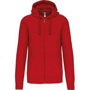 Kariban Hooded Sweater Met Rits K454 - Red