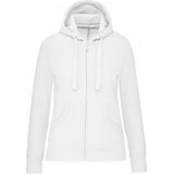 Kariban - K464 - Damessweater - White - Met Rits en Capuchon