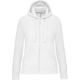 Kariban - K464 - Damessweater - White - Met Rits en Capuchon