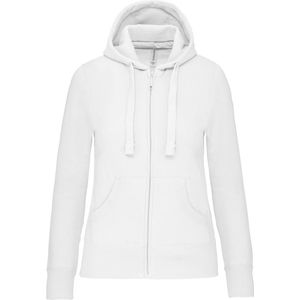 Kariban - K464 - Damessweater - White - Met Rits en Capuchon
