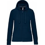 Kariban - K464 - Damessweater - Navy - Met Rits en Capuchon