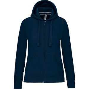 Kariban - K464 - Damessweater - Navy - Met Rits en Capuchon