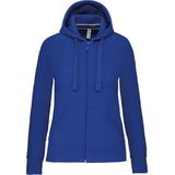Kariban - K464 - Damessweater - Light Royal Blue - Met Rits en Capuchon